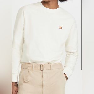 Maison Kitsune Crew Neck Long Sleeve Pullover
